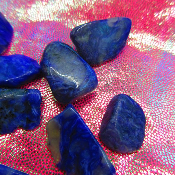 Russian Charoite Grid Set Semi Precious Gemstone - Picture 6 of 6